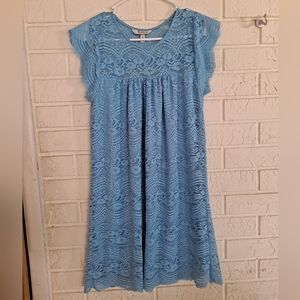 Speechless blue lace sheath dress